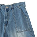 Fire Rose Bermuda Denim Pants Blue