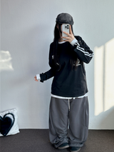 2SIZE🩶 SOFTY SIDE PINTUCK WIDE LONG PANTS 🩶🧇🖤🤍5COLOR