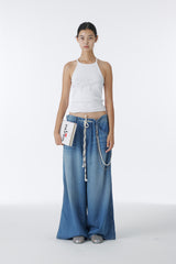 CUBIC HALTERNECK TANK TOP (WHITE)