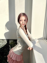 1155. Via scarf halter top bolero set (5color)