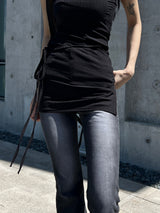 SALE! Side hole long strap sleeveless mini dress (2 colors)