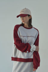 MOMENT REGLAN OVER SWEATSHIRTS (WINE RED)