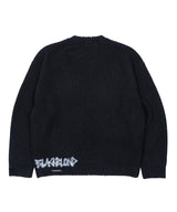 BBD Hand-stitched Logo Ripped Sweater (Black)