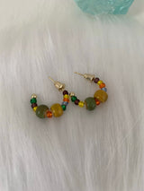 Color beads C earrings