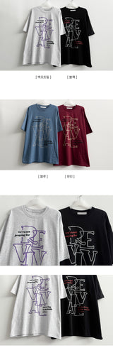 Riva ボックスフィット半袖Tシャツ