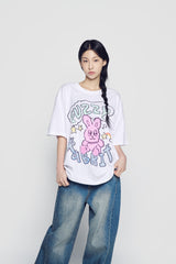 24FW POPSTAR RABBIT SHORT SLEEVE T-SHIRT WHITE