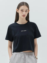 KIRSH プレーンワーディングポイントTシャツ【ダークネイビー】