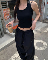 (Unisex) ボタンナイロンパンツ