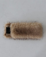 Fake fur back-banding turban hairband