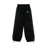 Smog Motif Wide String Sweatpants [Black]