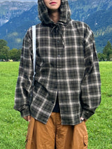 Authentic Hoodie Check Shirt 2C