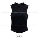 Perry Ribbed Half Turtleneck Sleeveless (With Cup)