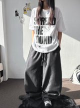 オーバーワールド ビッグレター グラフィック セミクロップ Tシャツ 4カラー