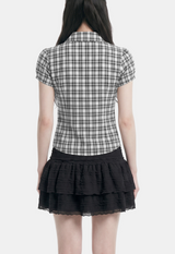 Yvie Plaid Puff Shirt