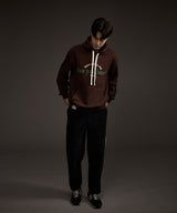HAAND LOGO GRAPHIC HOODIE BROWN