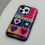 [MADE] Heart & stripe collage case
