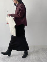 [FW/Hidden Banding] Shirring Mermaid Long Skirt
