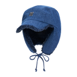 デニムプードルトゥルーパーハット (ライトブルーデニム)