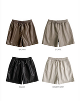 [S/S] レザーバンディングハーフパンツ(4color)