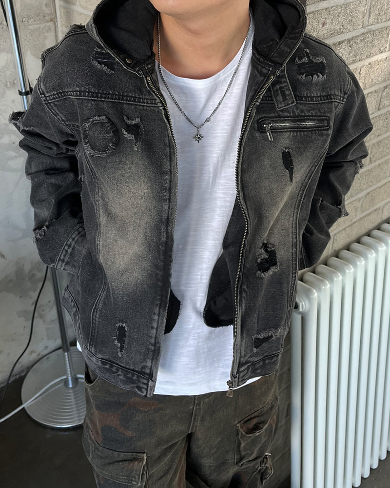 EV Dekki Hood Denim  jacket (2C)