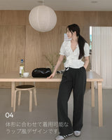 【MADE】Frill wrap blouse