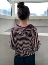 Leshu Stripe Fleece Zip-Up Jumper