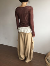 ティングルシースルーカーディガン (6color)