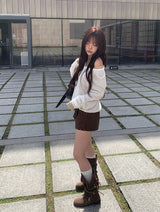 [1+1/MADE] Ringsa V-neck Loose Fit Layered Knit