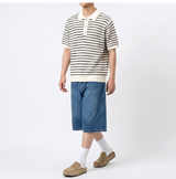 Overfit Stripe Collar Knit Ivory