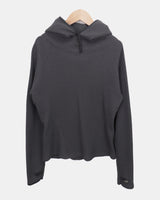 ブレハイネックワッフルフード長袖Tシャツ