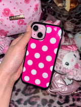 Candy bonbon phone case (Cherry pink) - black glass - magsafe