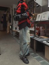 Tinta brush damage balloon denim pants