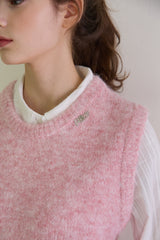 FLUFFY KNIT VEST (2 COLORS)