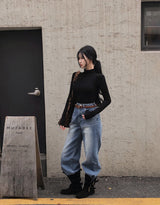 [BELLIDE MADE] Nave, ribbed turtleneck T-shirt