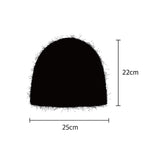 Hairy Stripe Beanie - Burgundy