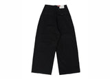 pintuck wide detail pants
