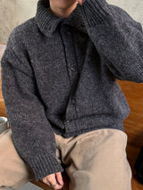 Eden high neck knit cardigan