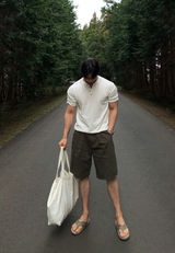 Slag Henry Neck Round Short Sleeve Knit