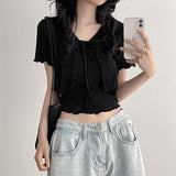 Moana Ribbon Sleeveless Cardigan Set (3 colors)