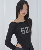 520 BOATNECK SHEER LONG SLEEVE (BLACK) F26QB047