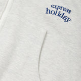 Side Logo 2Way Hood Zip-Up_Oatmeal