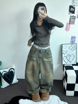 MUD CAT ウォッシングバルーンデニムパンツ 🤎🧸