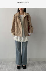 Verdi Flap Overfit Suede Blouson