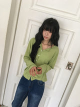 Kiho Round Boucle Summer Cardigan