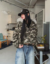 [Fur Detachable] エルモラクーンフードカモフラージュパディング