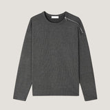 ASCLO ショルダージッパーリブTシャツ (3color)