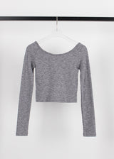 スラブオフクロップTシャツ