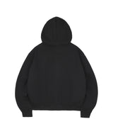 カモアップリケフードジップアップ - Black