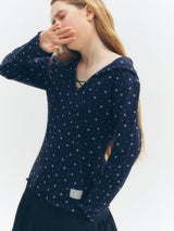 Floral Hoodie (Navy)