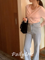 Halter Twisted T-shirt(3color)
